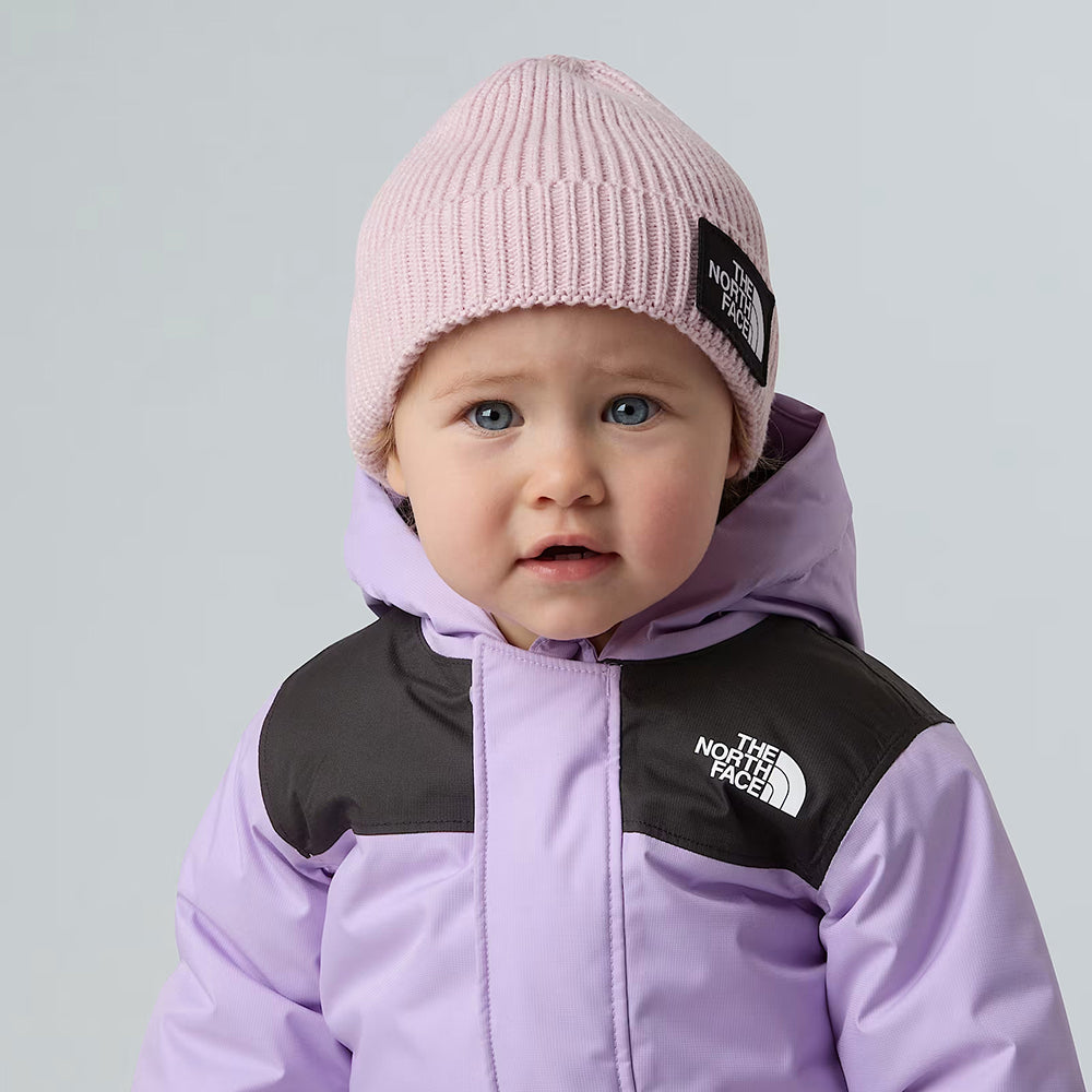 Gorro Beanie bebé TNF Box Logo reciclada con vuelta de The North Face - Rubor