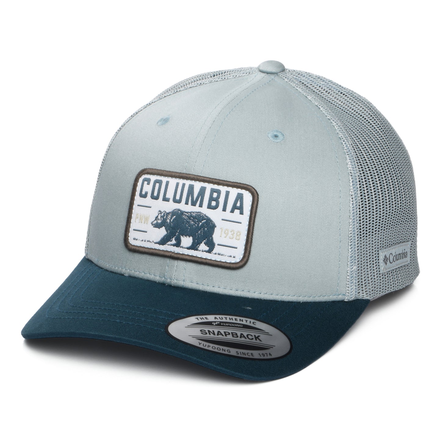 Gorra de camionero Oso de Columbia - Azul Claro-Verde Azulado