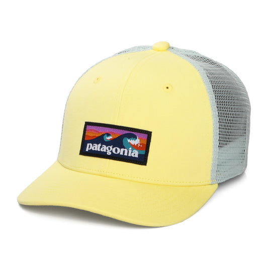Gorra de camionero niños Boardshort Logo de algodón orgánico de Patagonia - Limón-Verdemar
