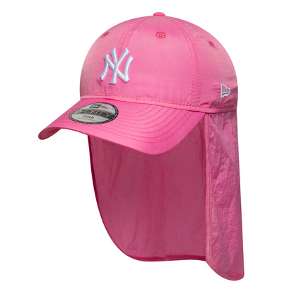 Gorra con solapa niñas 9FORTY MLB Sun Shield New York Yankees de New Era - Rosa-Blanco
