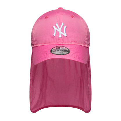 Gorra con solapa niñas 9FORTY MLB Sun Shield New York Yankees de New Era - Rosa-Blanco