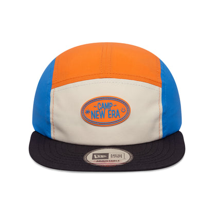 Gorra 5 paneles niños Camper Colourblock de New Era - Crema-Naranja-Azul