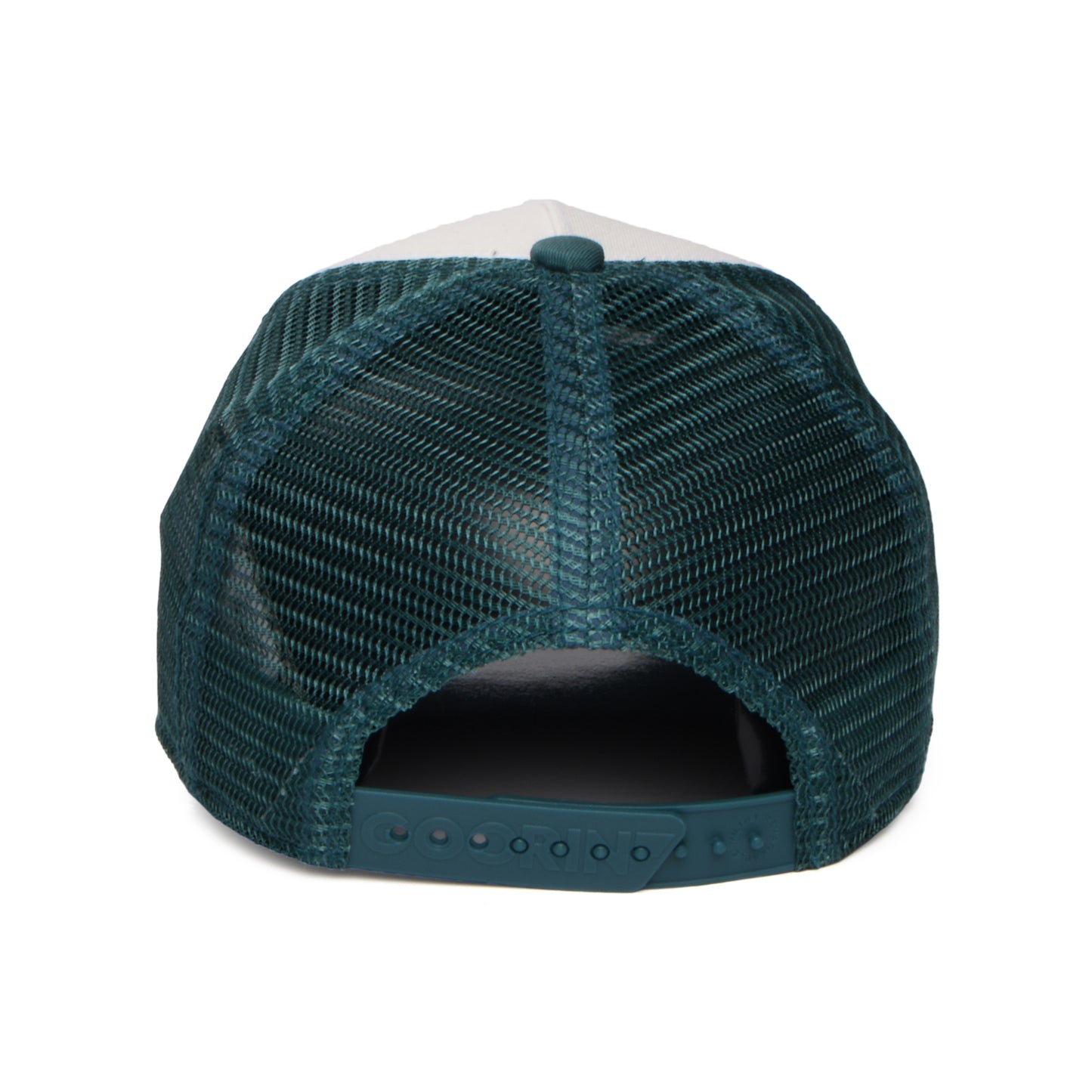 Gorra de camionero niños Monster T-Rex Mini de Goorin - Blanco-Verdemar
