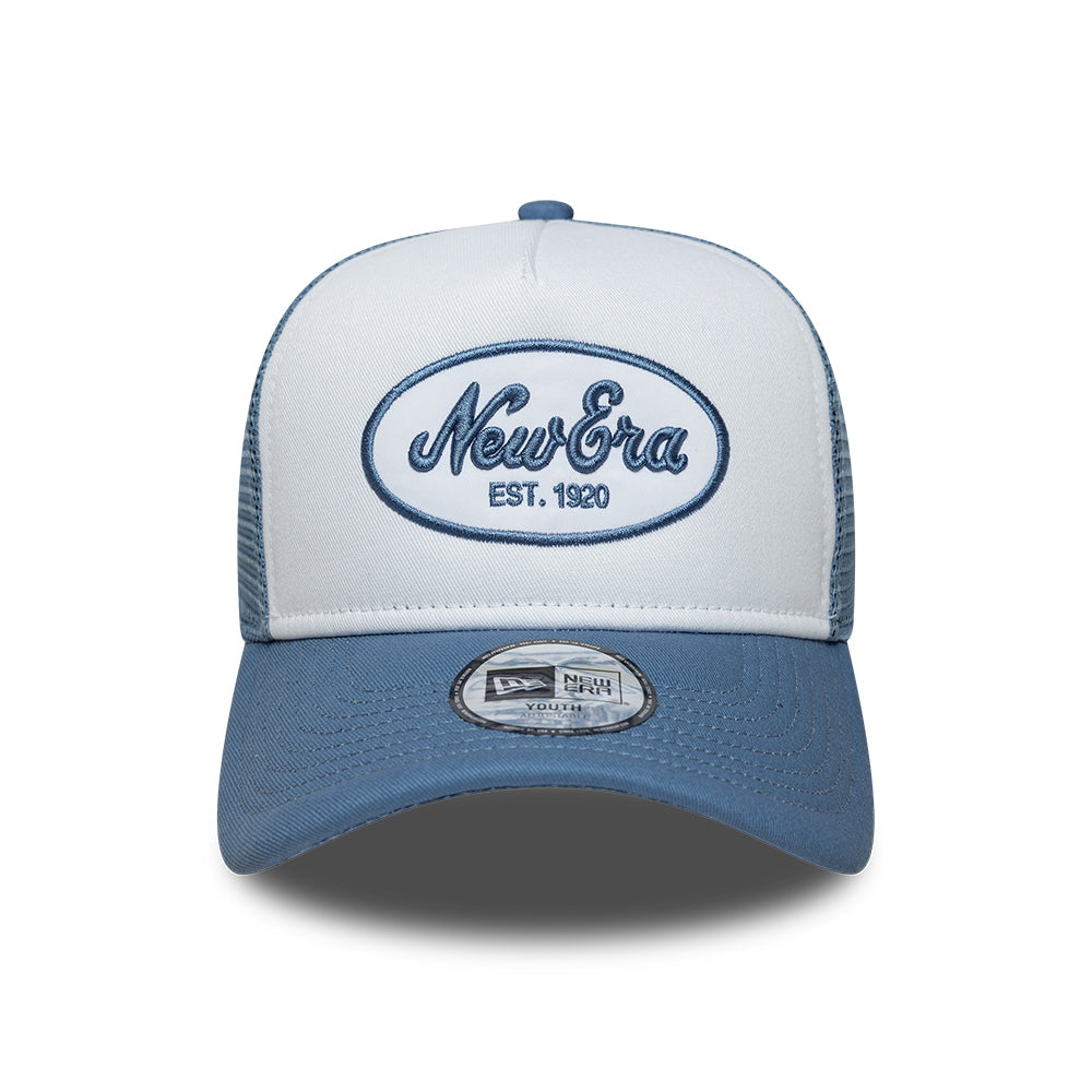 Gorra de camionero 9FORTY A-Frame Oval Patch de New Era - Azul Ártico-Azul Pizarra
