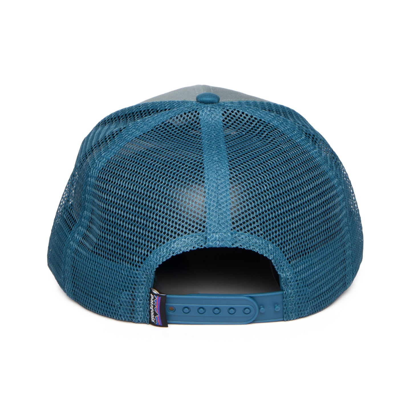 Gorra de camionero niños P-6 Logo de algodón orgánico de Patagonia - Salvia-Verde Azulado