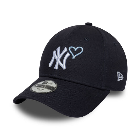 Gorra de béisbol 9FORTY MLB Heart Icon New York Yankees de New Era - Azul Marino-Blanco