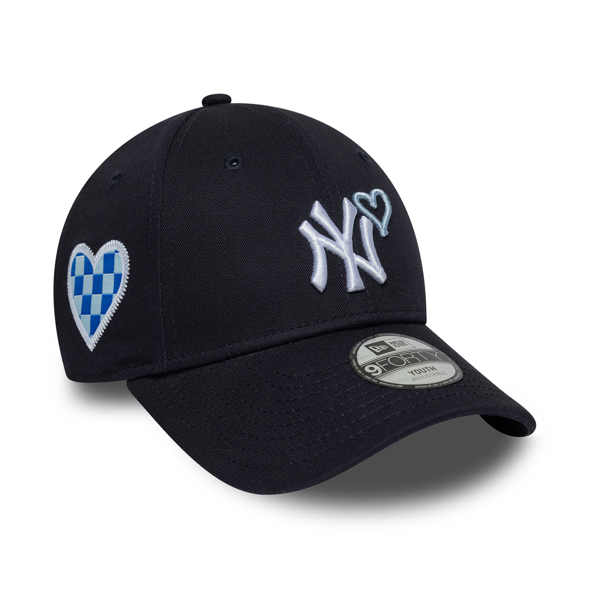 Gorra de béisbol 9FORTY MLB Heart Icon New York Yankees de New Era - Azul Marino-Blanco