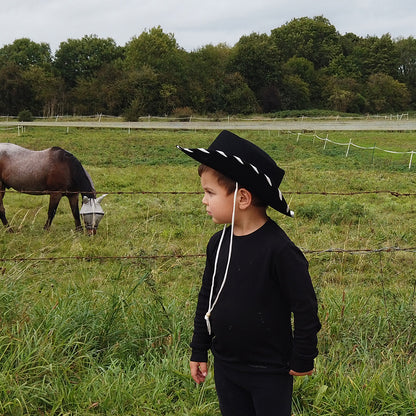 Sombrero Cowboy niño de Jaxon & James - Negro-Blanco