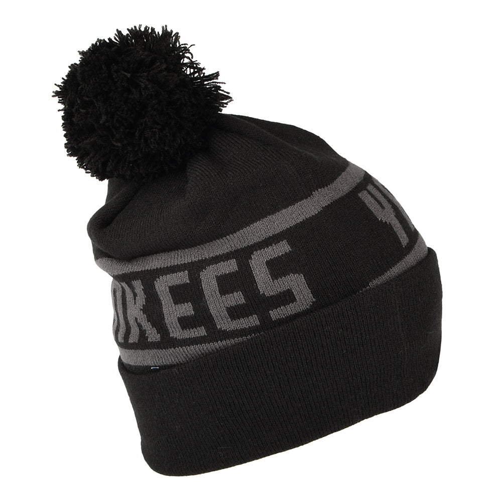 Gorro con pompón MLB Tonal Jake Cuff New York Yankees de New Era - Negro
