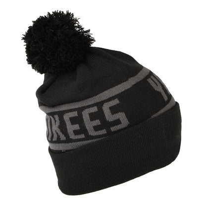 Gorro con pompón MLB Tonal Jake Cuff New York Yankees de New Era - Negro