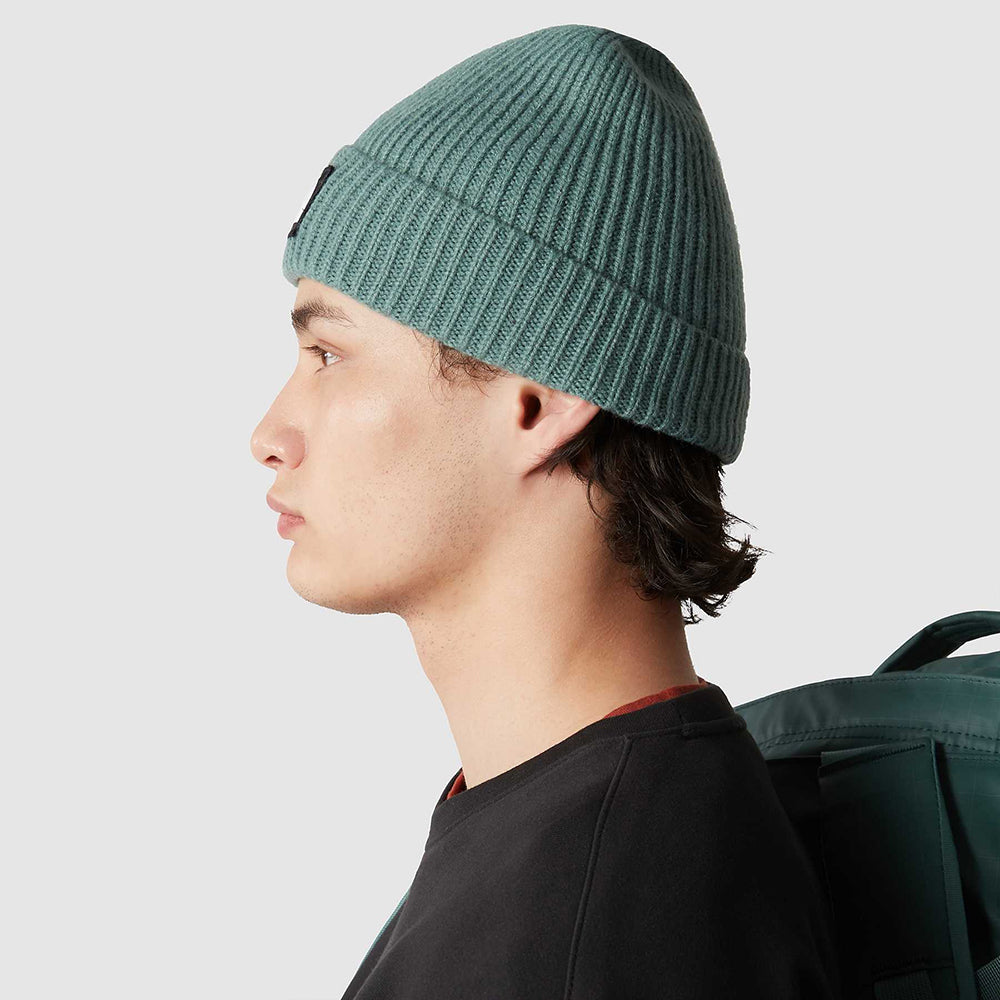 Gorro TNF Logo Box con vuelta de The North Face - Salvia Oscura
