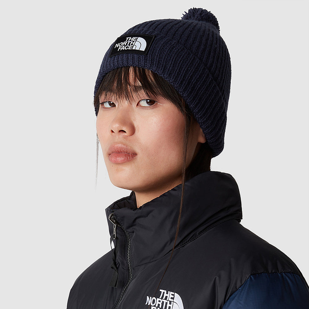 Gorro con Pompón Logo Box reciclada de The North Face - Azul Marino