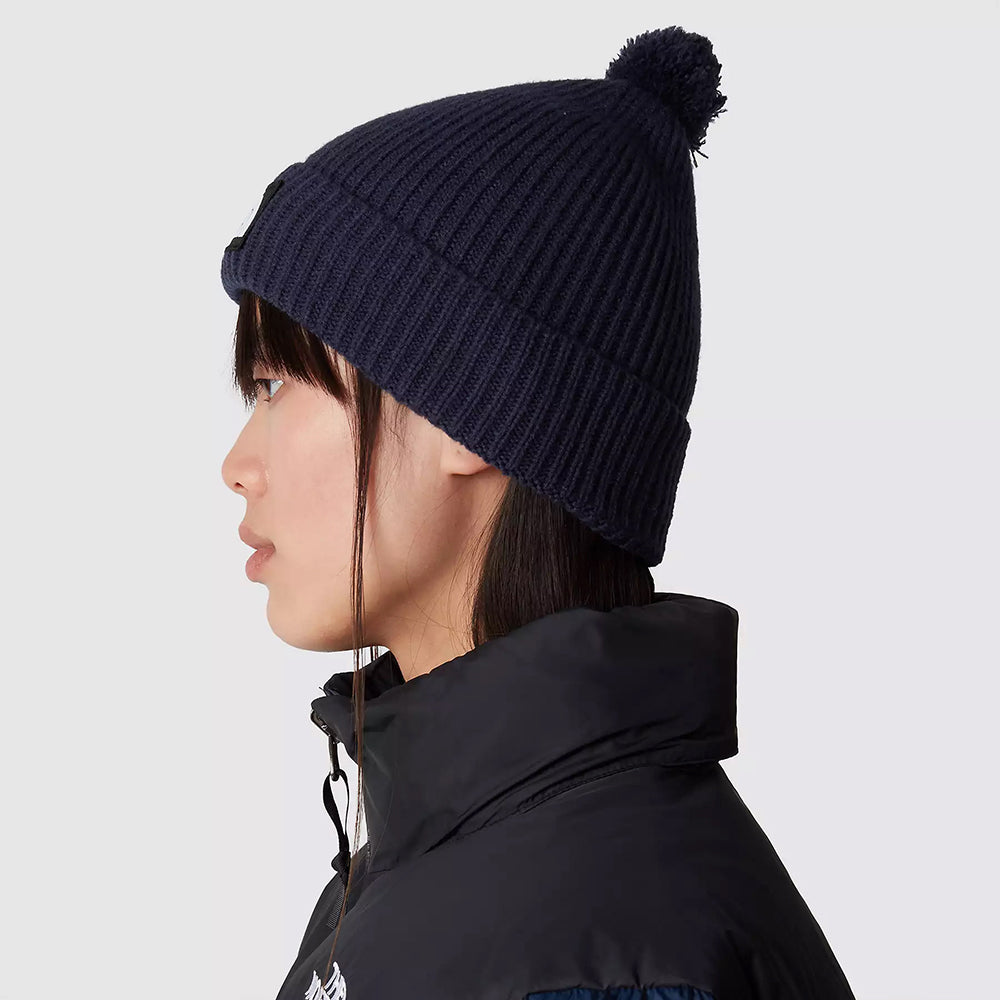 Gorro con Pompón Logo Box reciclada de The North Face - Azul Marino
