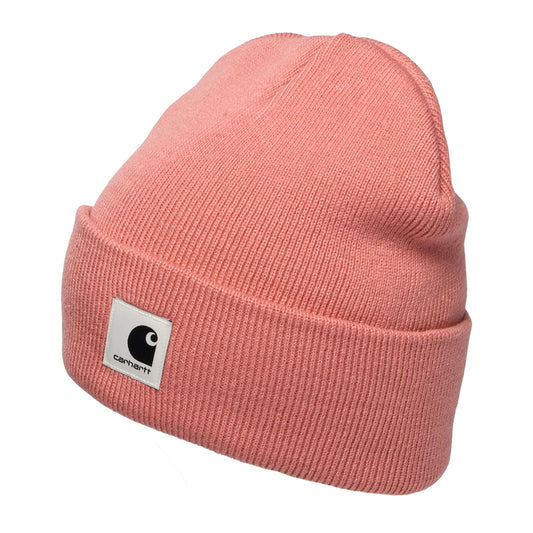 Gorro Beanie Ashley con vuelta de Carhartt WIP - Rosa Violáceo