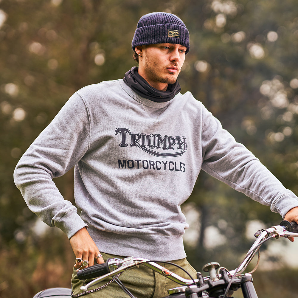 Gorro Beanie Watch Cap con vuelta de Triumph Motorcycles - Azul Oscuro