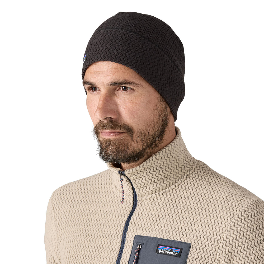 Gorro Beanie R1 Air de forro polar Jacquard de Patagonia - Negro