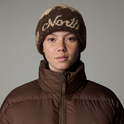 Gorro Beanie Cabin Mountainscape con vuelta de The North Face - Marrón-Arena