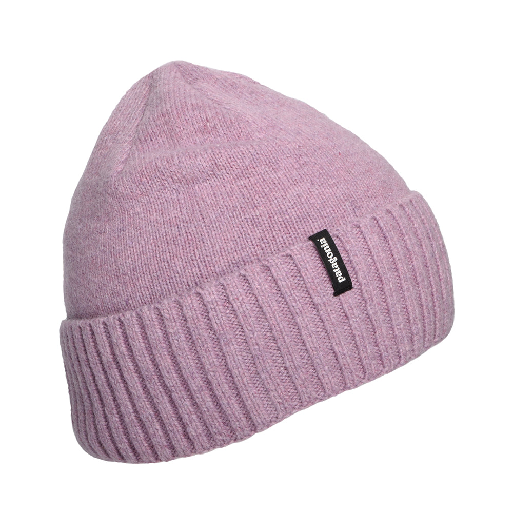 Gorro Beanie Brodeo de lana reciclada de Patagonia - Malva