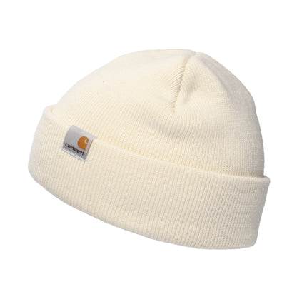 Gorro Beanie Stratus Short Watch de Carhartt WIP - Blanco Roto