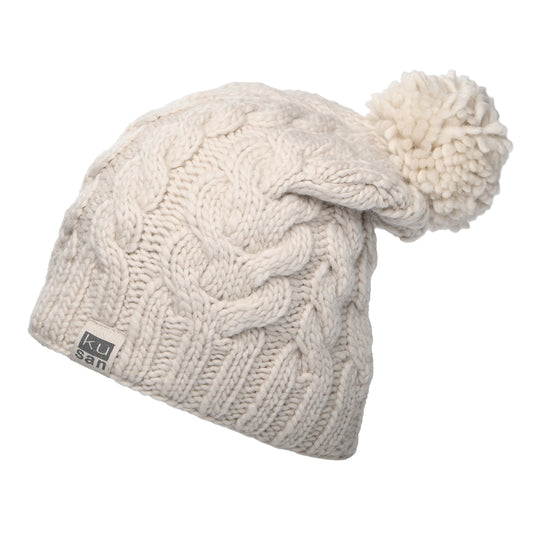 Gorro con pompón Oversized de Kusan - Avena