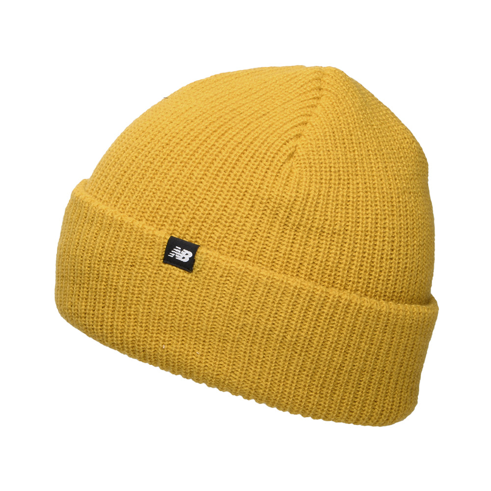 Gorro Punto Acanalado de New Balance - Mostaza