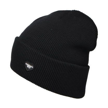 Gorro Beanie Small Heart de algodón orgánico de Carhartt WIP - Negro