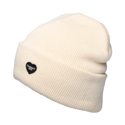 Gorro Beanie Small Heart de algodón orgánico de Carhartt WIP - Natural