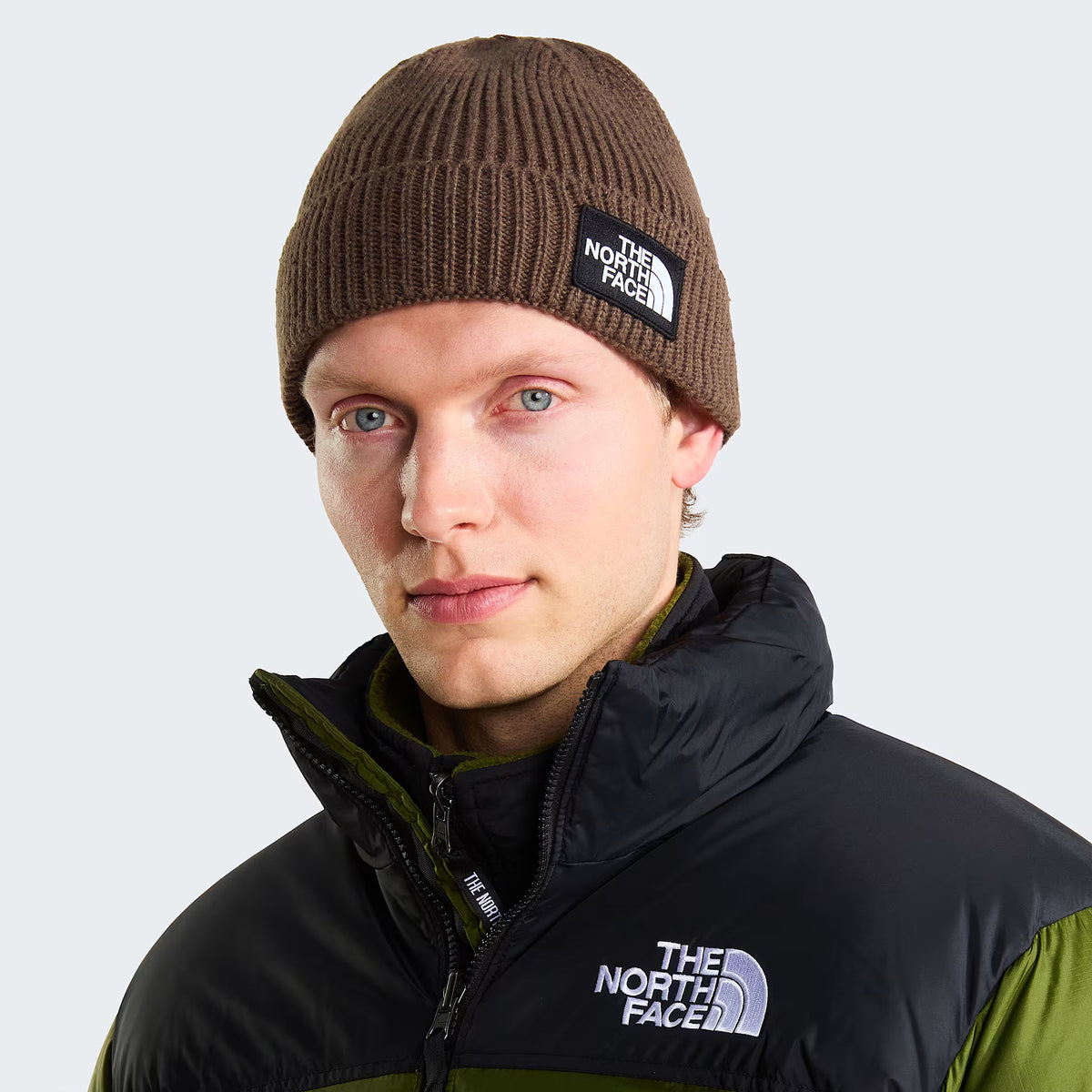 Gorro Beanie TNF Logo Box reciclado de The North Face - Marrón Ahumado