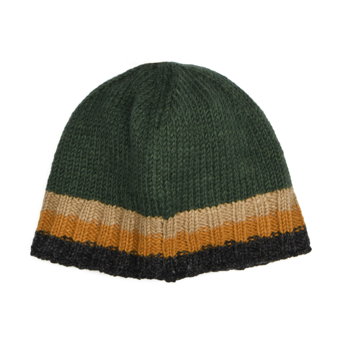Gorro Beanie Hi Rib de Kusan - Verde-Camel