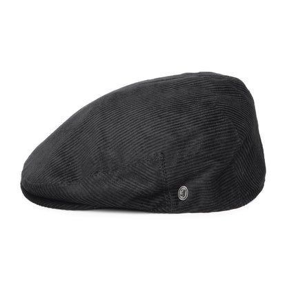 Gorra plana de pana de Jaxon & James Negro al por mayor