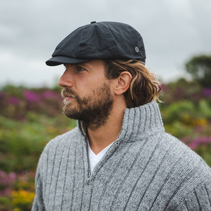 Gorra newsboy impermeable de Jaxon & James Negro al por mayor