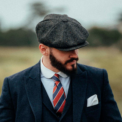 Gorra Newsboy Blackheath mezcla de tonos con manchas de Jaxon & James Negro Multi al por mayor