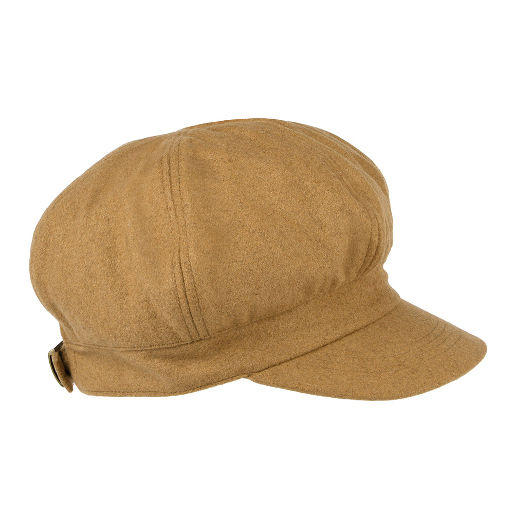 Gorra Baker Boy de mezcla de lana de sur la tête Camel al por mayor