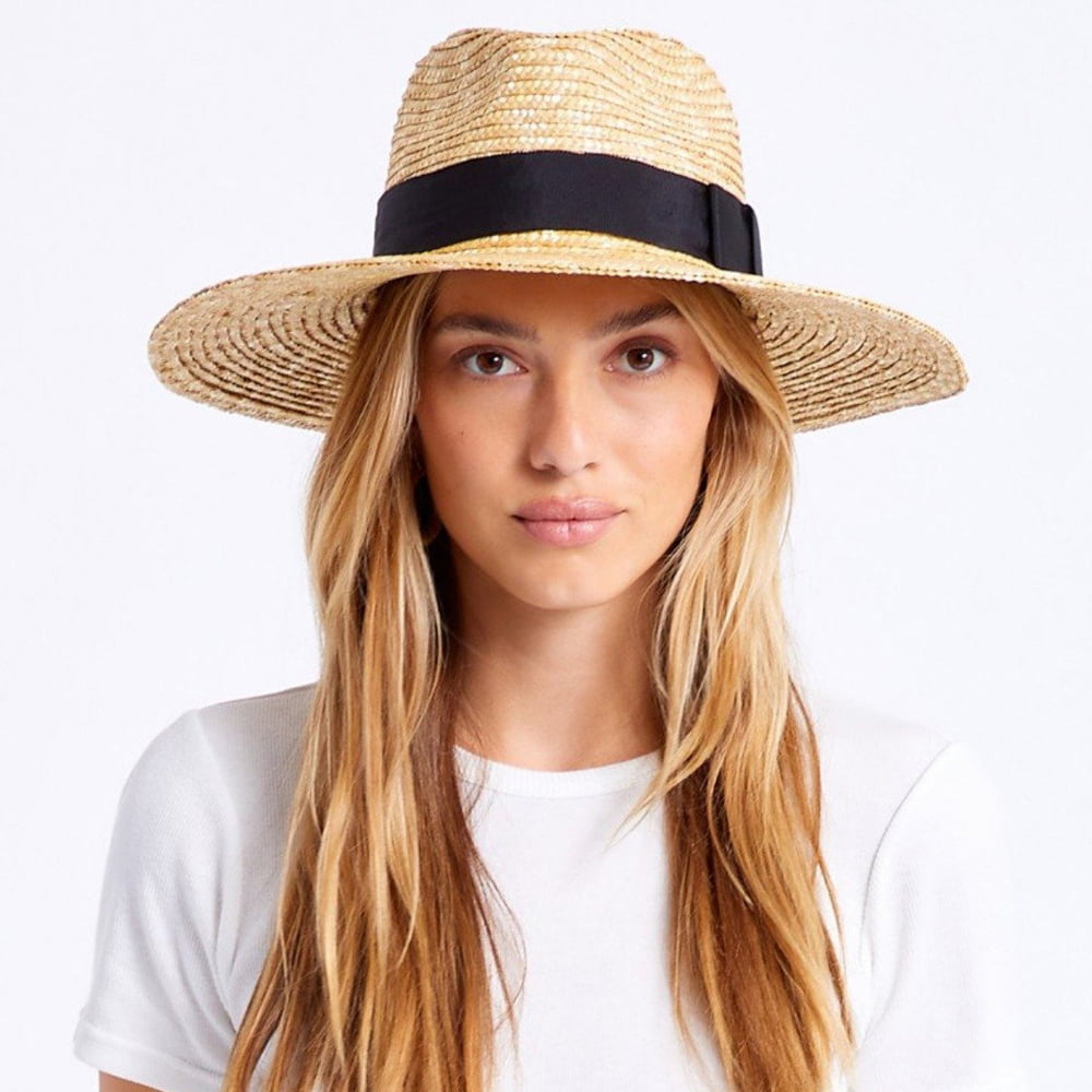 Sombrero de sol Joanna de paja de Brixton - Natural
