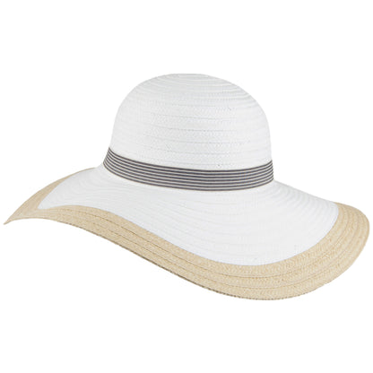 Sombrero Lora de ala ancha de Betmar - Blanco-Natural