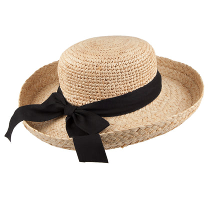 Sombrero de Sol de paja de rafia orgánica a crochet de Scala - Natural