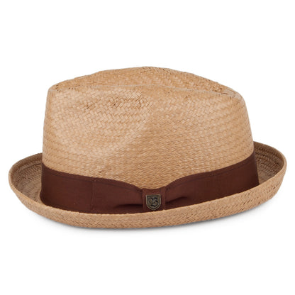 Sombrero de paja Trilby Castor de Brixton - Café con leche