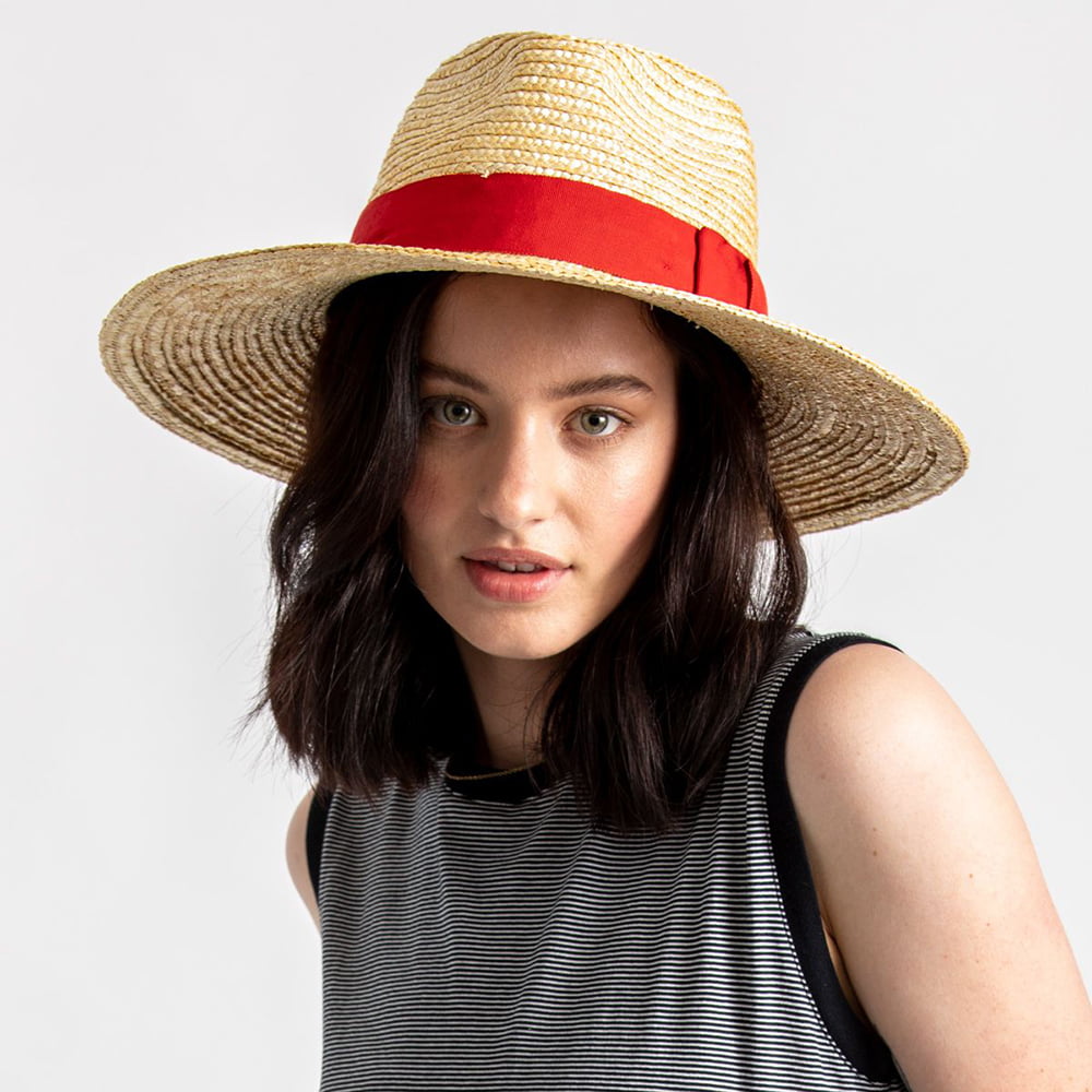 Sombrero de sol Joanna de paja de Brixton - Natural-Ocre