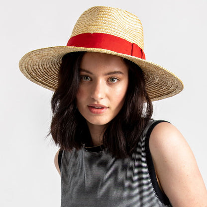 Sombrero de sol Joanna de paja de Brixton - Natural-Ocre