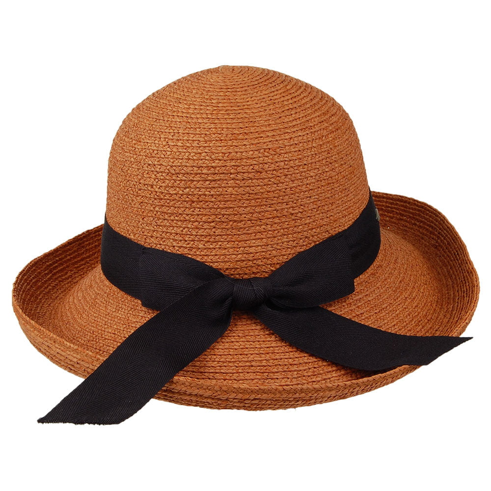 Sombrero Ravello trenza fina de rafia de Scala - Té