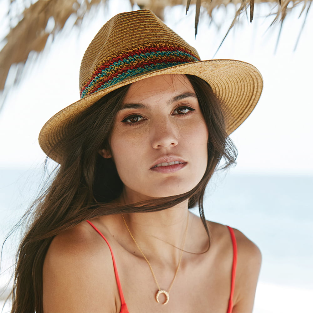 Sombrero Fedora Safari Lucio de Scala - Natural-Anaranjado