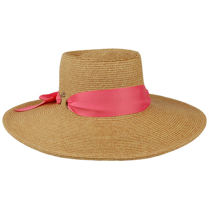 Sombrero Dorothy de trenza de papel de Cappelli - Natural-Coral
