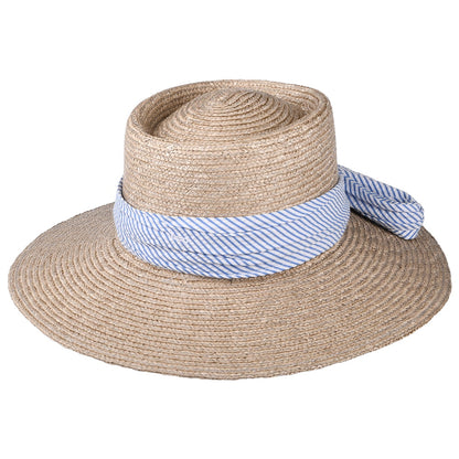 Sombrero Aries de paja de Brixton - Blanco Marfil-Azul