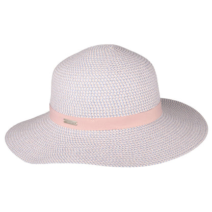 Sombrero Ribbon Flexible de Seeberger - Rosa-Azul Claro