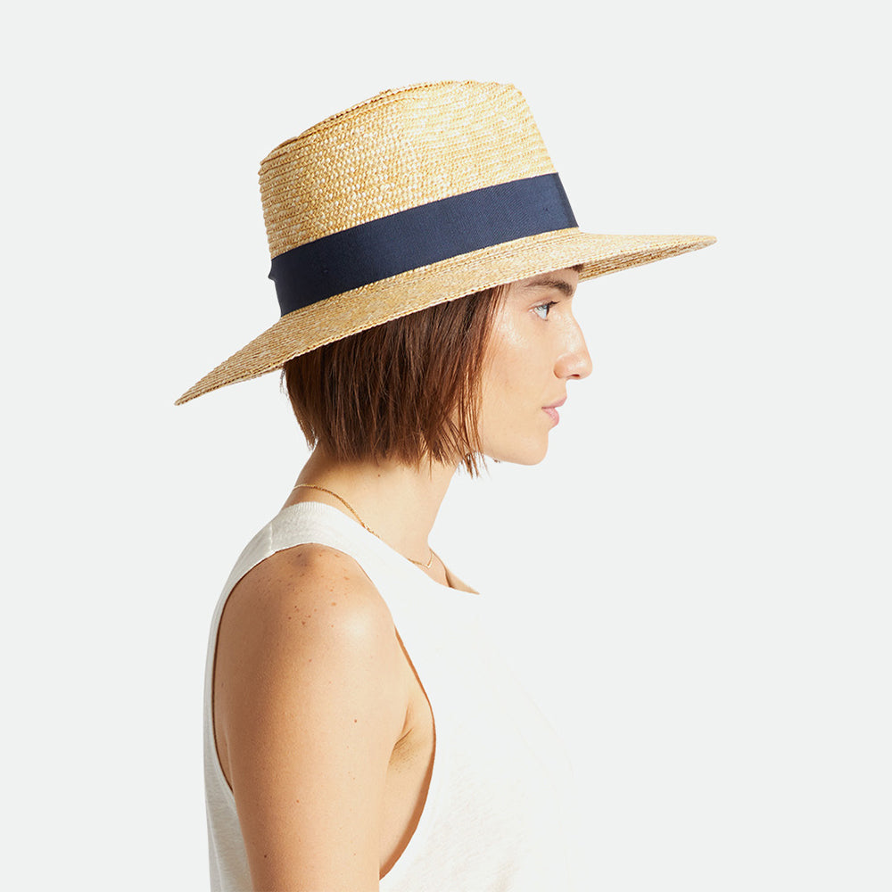 Sombrero de sol Joanna de paja de Brixton - Miel