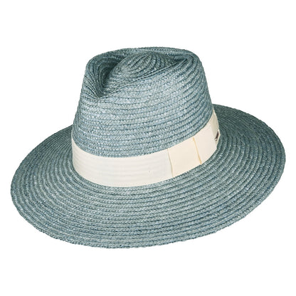 Sombrero de Sol Joanna Ala corta de paja de Brixton - Azul Ártico