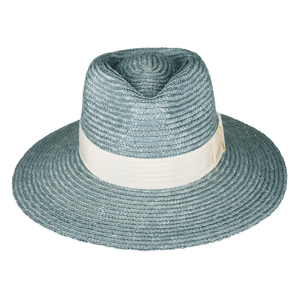 Sombrero de Sol Joanna Ala corta de paja de Brixton - Azul Ártico