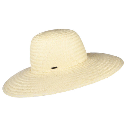 Sombrero de Sol Janae de ala ancha de paja toyo de Brixton - Natural