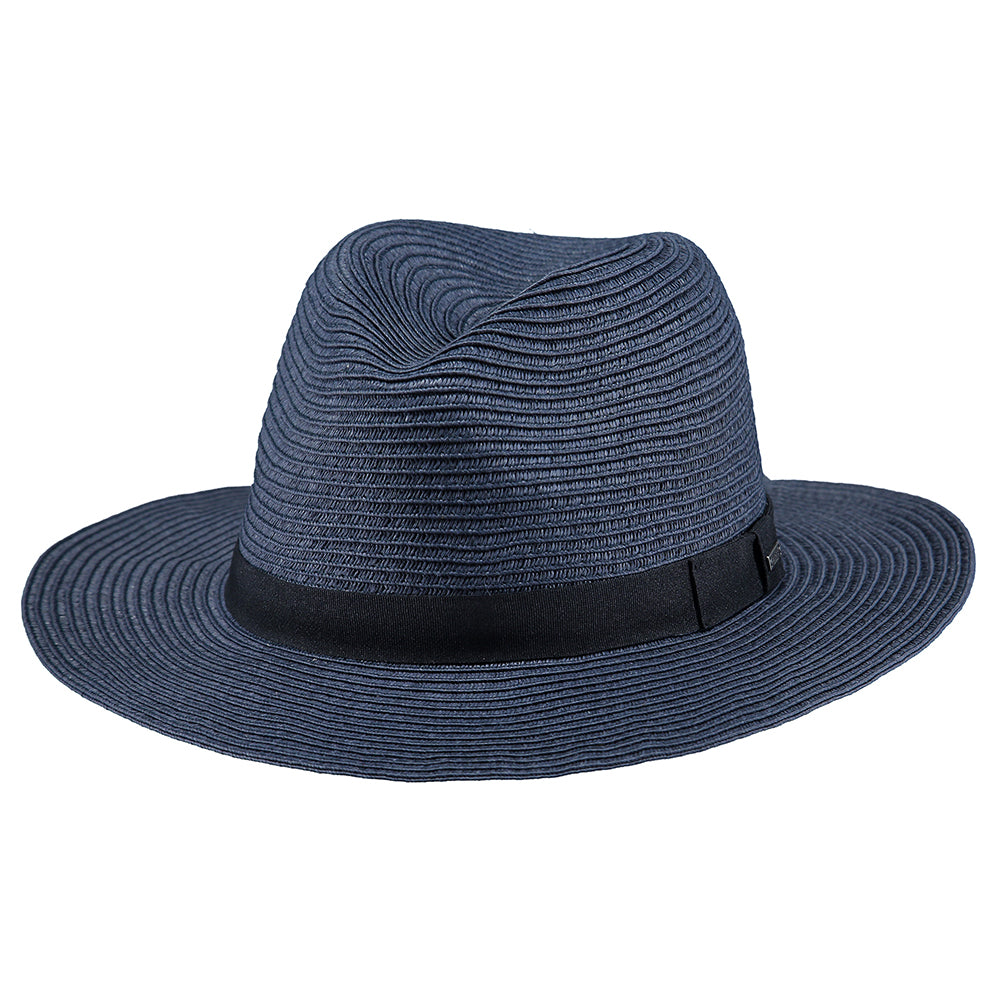 Sombrero Fedora Aveloz de paja toyo de Barts - Azul Marino