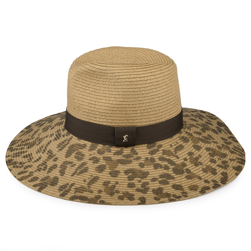 Sombrero Fedora mujeres Sia de ala ancha Leopardo de Joules - Natural-Marrón